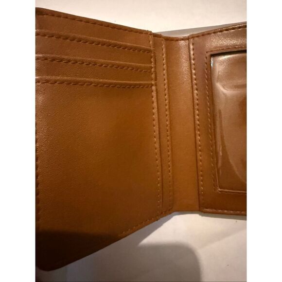 Vintage Esprit Women's Faux Leather Pebbled Snap Trifold Wallet Brown NWOT - Picture 13 of 16